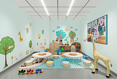 宁波少儿培训机构装修设计_案例效果图